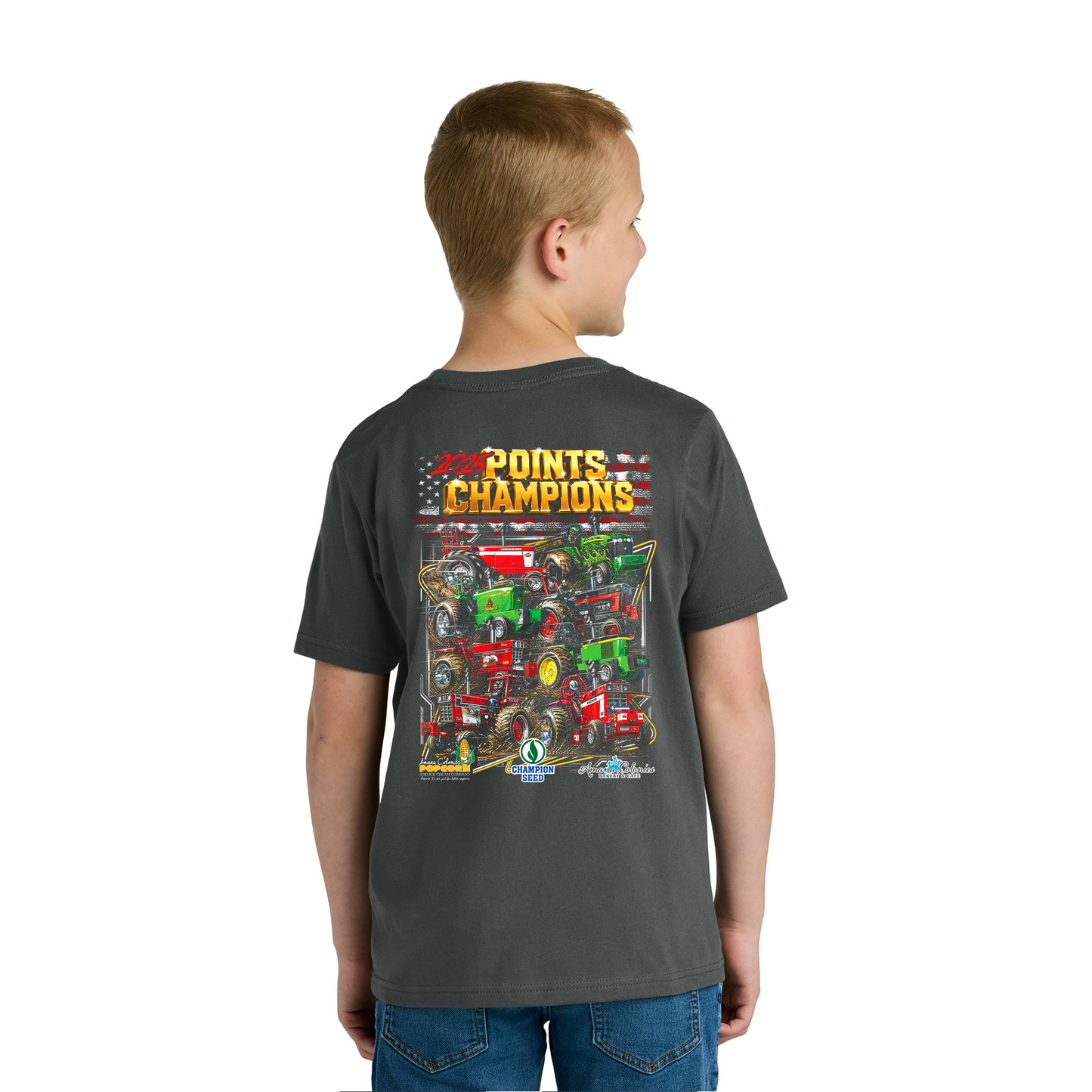 Youth Tractor Points Champion adult t-shirt